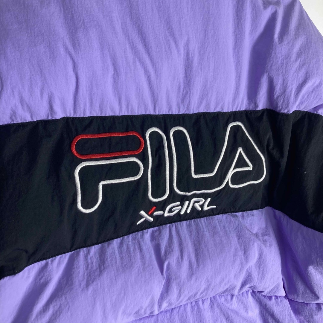 FILA(フィラ)のX-girl FILA コラボ　ダウンジャケット　フィラ　エックスガール レディースのジャケット/アウター(ダウンジャケット)の商品写真