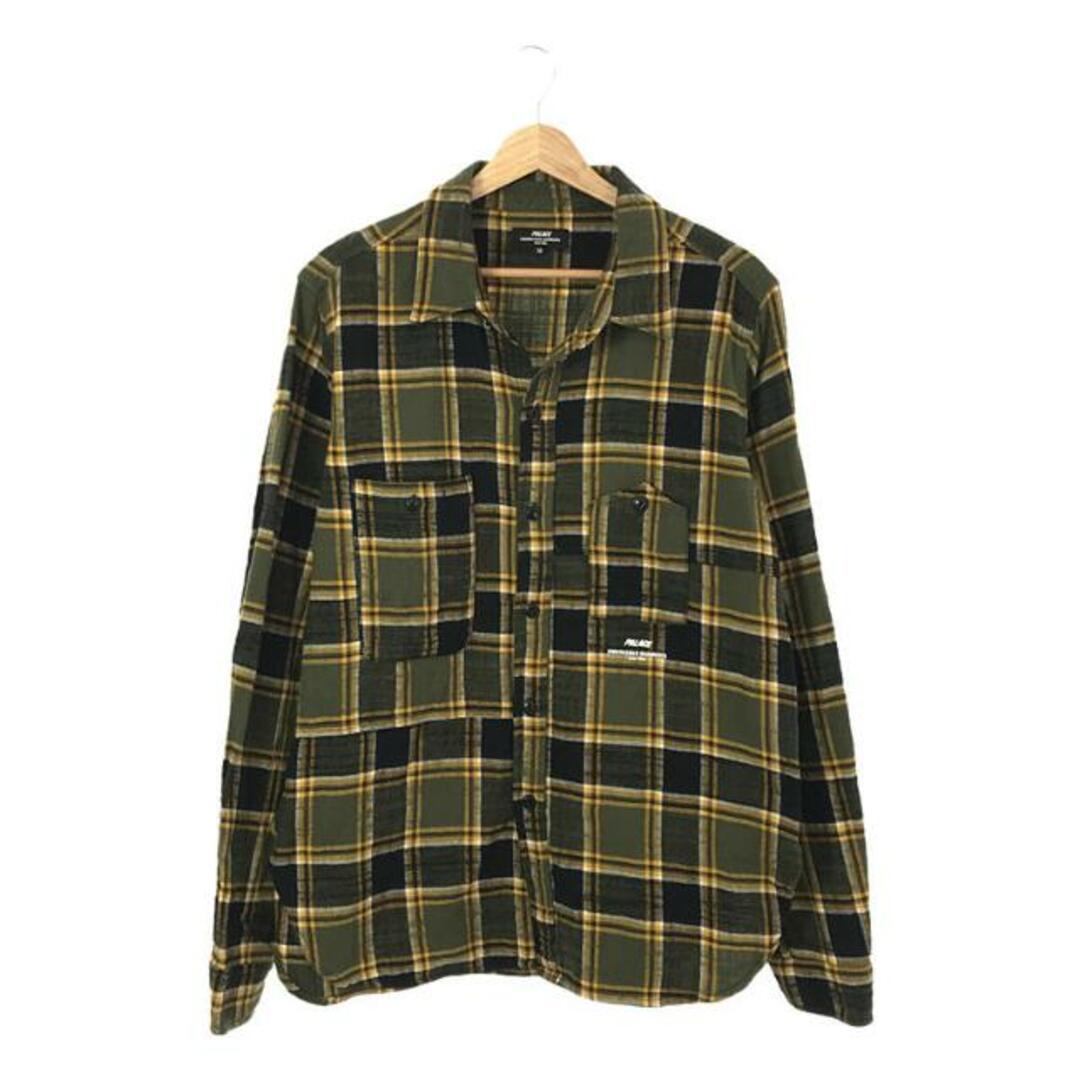 メンズ【美品】  Engineered Garments / エンジニアドガーメンツ | × PALACE / パレス CHECK SHIRT / コットン フランネル チェックシャツ | M | グリーン/イエロー/ブラック | メンズ