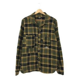 エンジニアードガーメンツ(Engineered Garments)の【美品】  Engineered Garments / エンジニアドガーメンツ | × PALACE / パレス CHECK SHIRT / コットン フランネル チェックシャツ | M | グリーン/イエロー/ブラック | メンズ(Tシャツ/カットソー(七分/長袖))