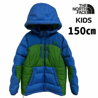 ザノースフェイス(THE NORTH FACE)のノースフェイス  キッズ ダウンジャケット 150㎝　ブルー　グリーン　男の子(ジャケット/上着)