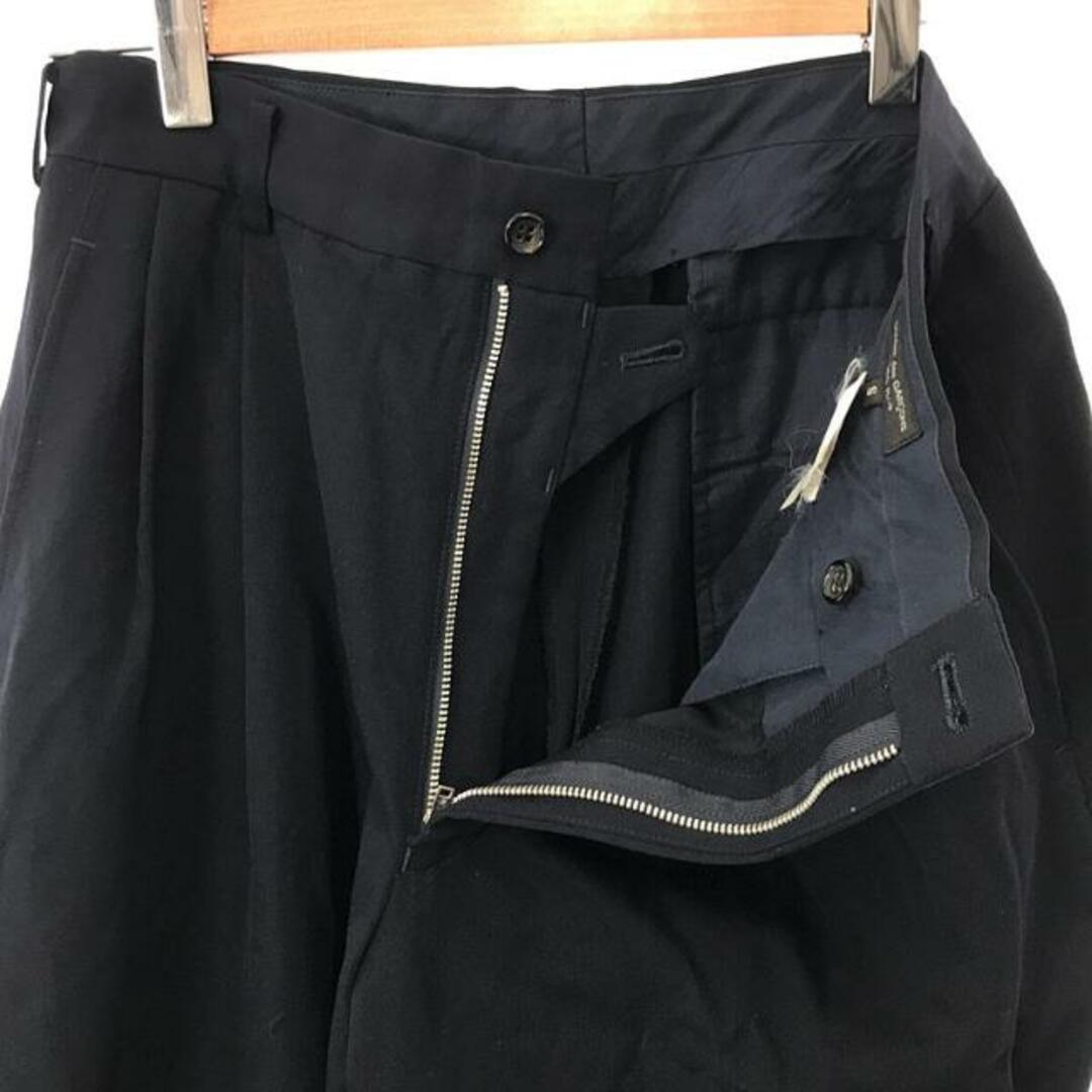 COMME des GARCONS HOMME PLUS / コムデギャルソンオムプリュス | 90s ヴィンテージ セットアップ ウールギャバ  袖ストライプ リバーシブルジャケット 2タック スラックス | S | ネイビー | メンズ