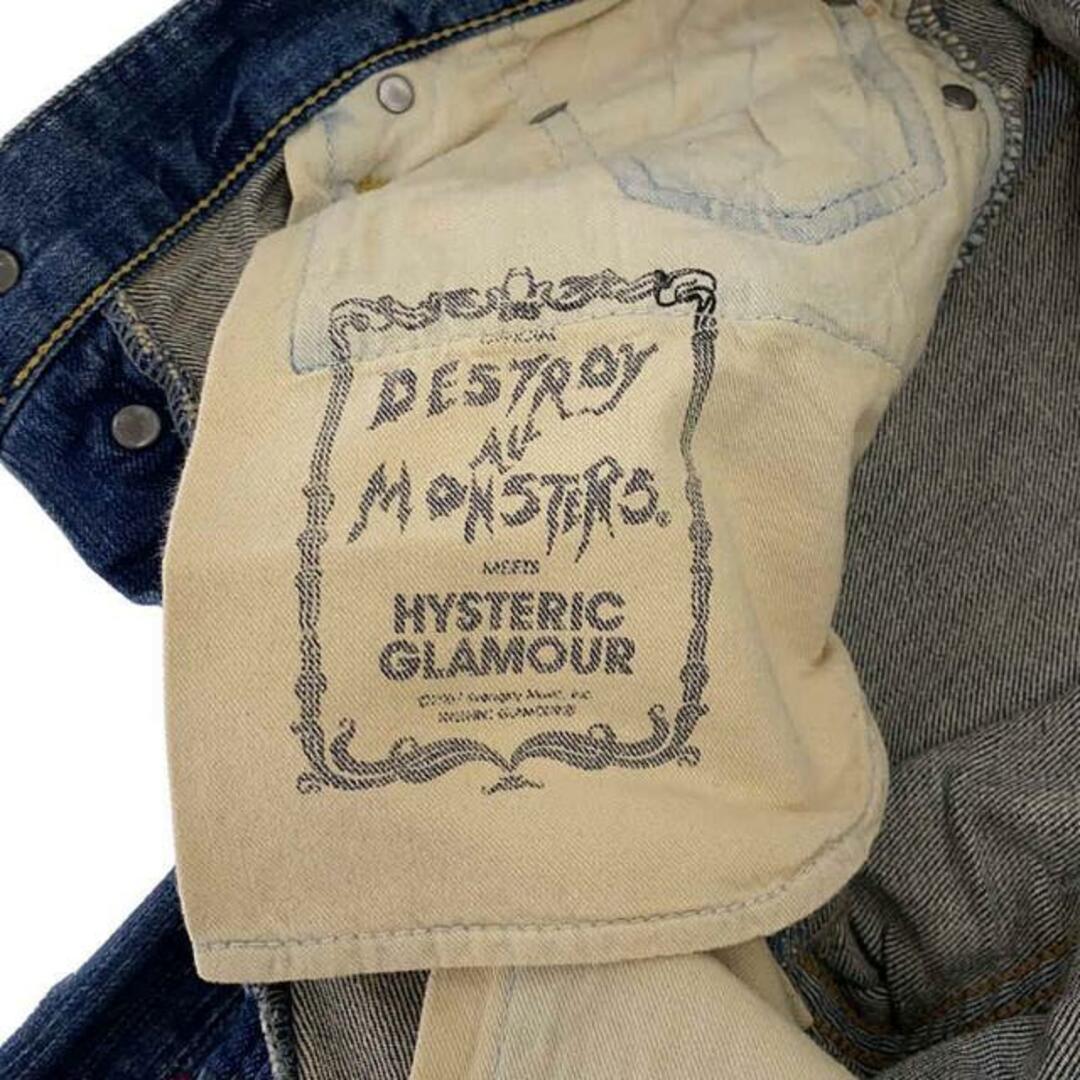 HYSTERIC GLAMOUR / ヒステリックグラマー | Destroy All Monsters / デストロイオールモンスターズ  ヴィンテージ加工 スタッズ デニムパンツ | 34 | インディゴ | メンズ