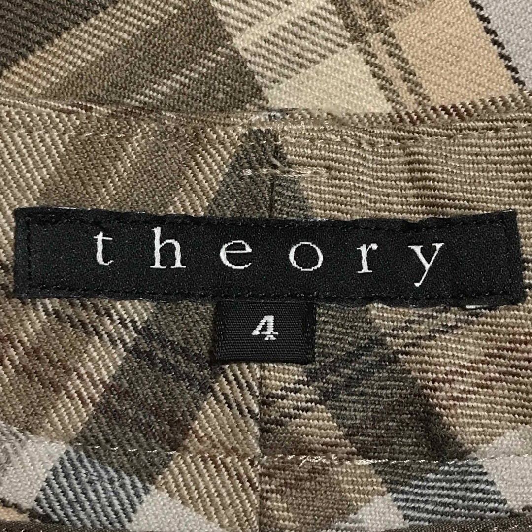 theory(セオリー)の★theory/セオリー★大きいサイズ！クロップドチェックパンツ4(L.11号) レディースのパンツ(クロップドパンツ)の商品写真