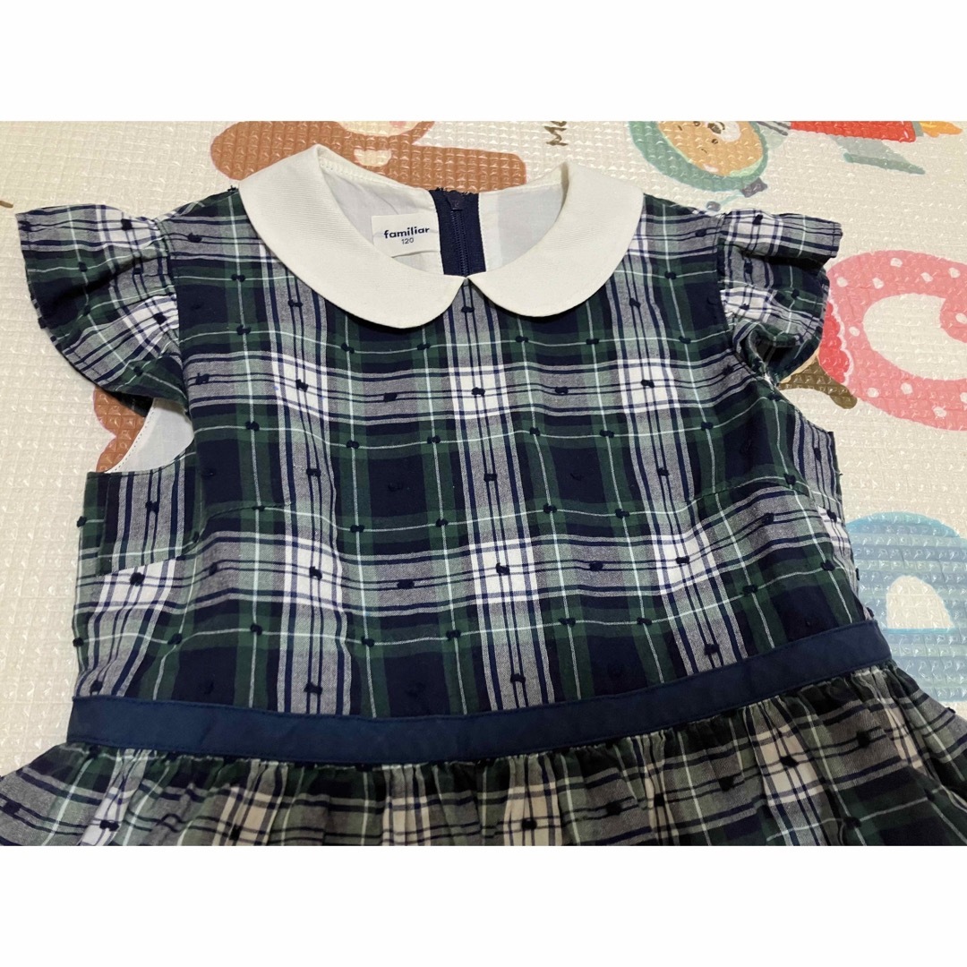 familiar(ファミリア)のファミリア　チェックワンピース　美品 キッズ/ベビー/マタニティのキッズ服女の子用(90cm~)(ワンピース)の商品写真