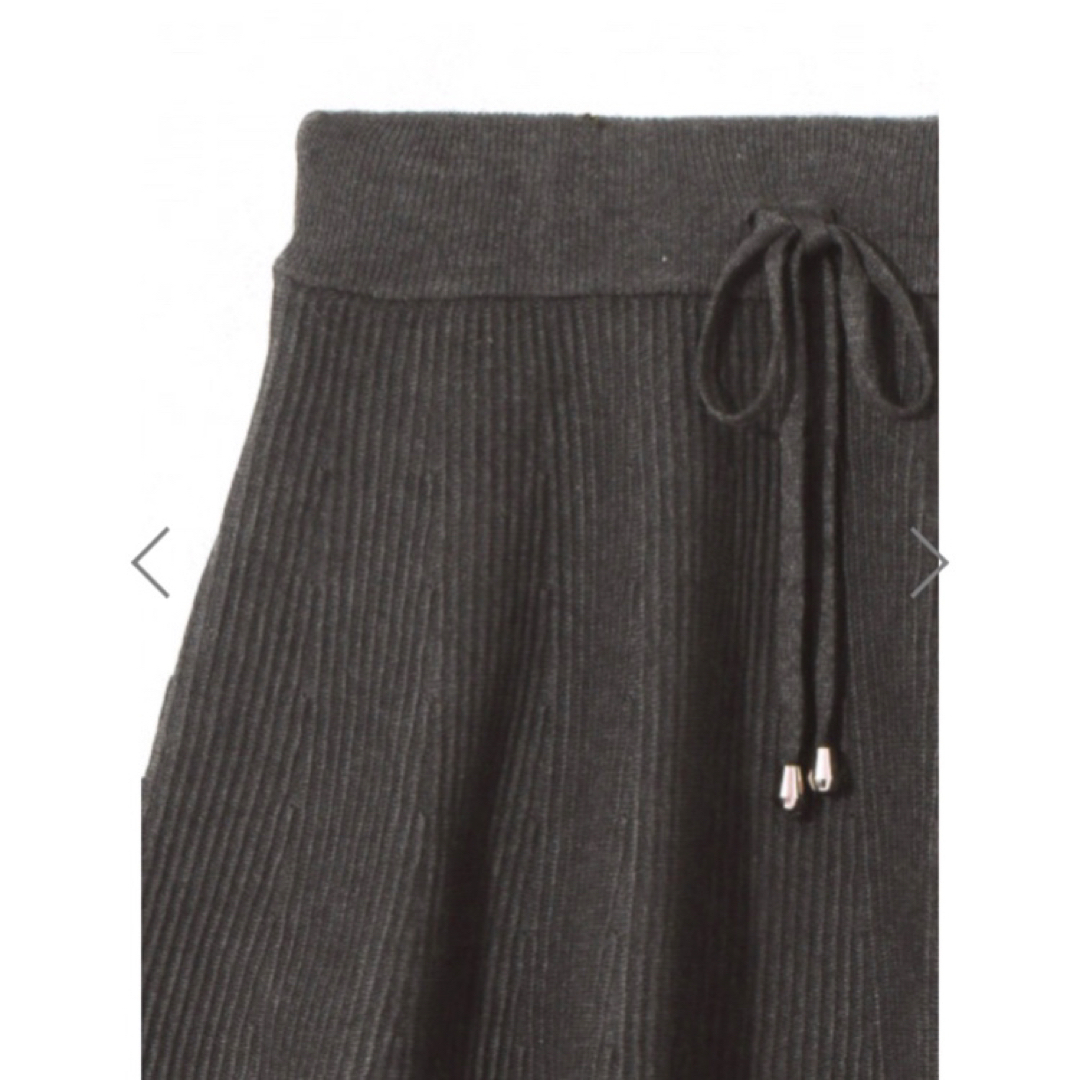 GRL(グレイル)の値下げ♡GRL リブニットフレアスカート ブラウン ミニ丈 上品 秋 SALE レディースのスカート(ミニスカート)の商品写真