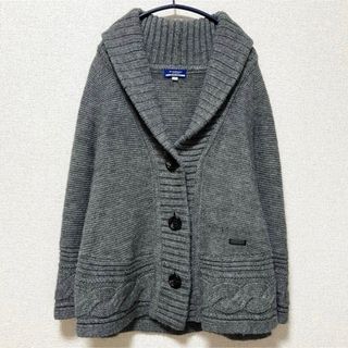 バーバリーブルーレーベル(BURBERRY BLUE LABEL)のBurberry Blue Label ニット ポンチョ カーディガン グレー(ポンチョ)