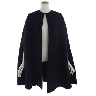 マディソンブルー(MADISONBLUE)のMADISON BLUE マディソンブルー ジャケット MB999-2101 REVER SIDE SLIT CAPE COAT リバーサイド スリット ケープ ポンチョ ウール ジャケット ブラック系 02(M）【極上美品】【中古】(その他)