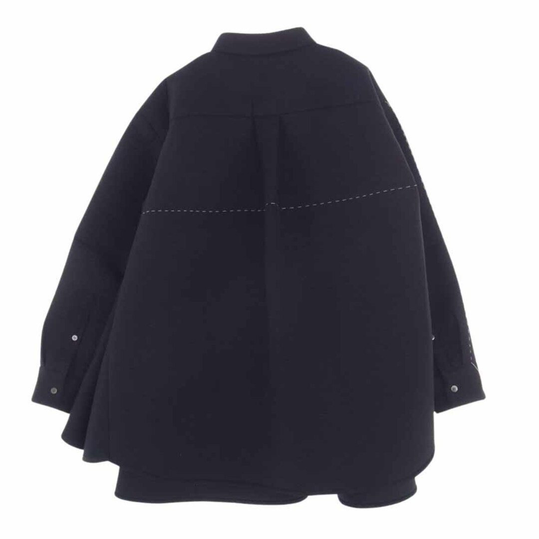 sacai(サカイ)のSacai サカイ ジャケット 23AW 23-07024 Suiting Bonding Dress スーチング ボンディング ドレス ジャケット ワンピース ブラック系 2【中古】 レディースのジャケット/アウター(その他)の商品写真