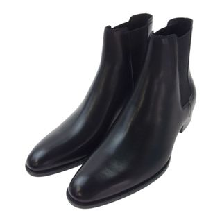 サンローラン(Saint Laurent)のSAINT LAURENT サンローラン ブーツ 592438 wyatt chelsea boots レザー サイドゴア チェルシー ブーツ  ブラック系 43【新古品】【未使用】【中古】(ブーツ)