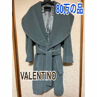 Valentino＊ネイビーロングポンチョコートFW16ファッションショー