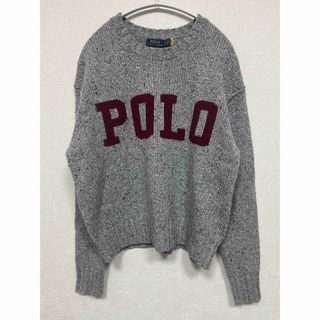 ポロラルフローレン(POLO RALPH LAUREN)の【試着のみ】ラルフローレン　ロゴクルーネック　ニット　グレー(ニット/セーター)