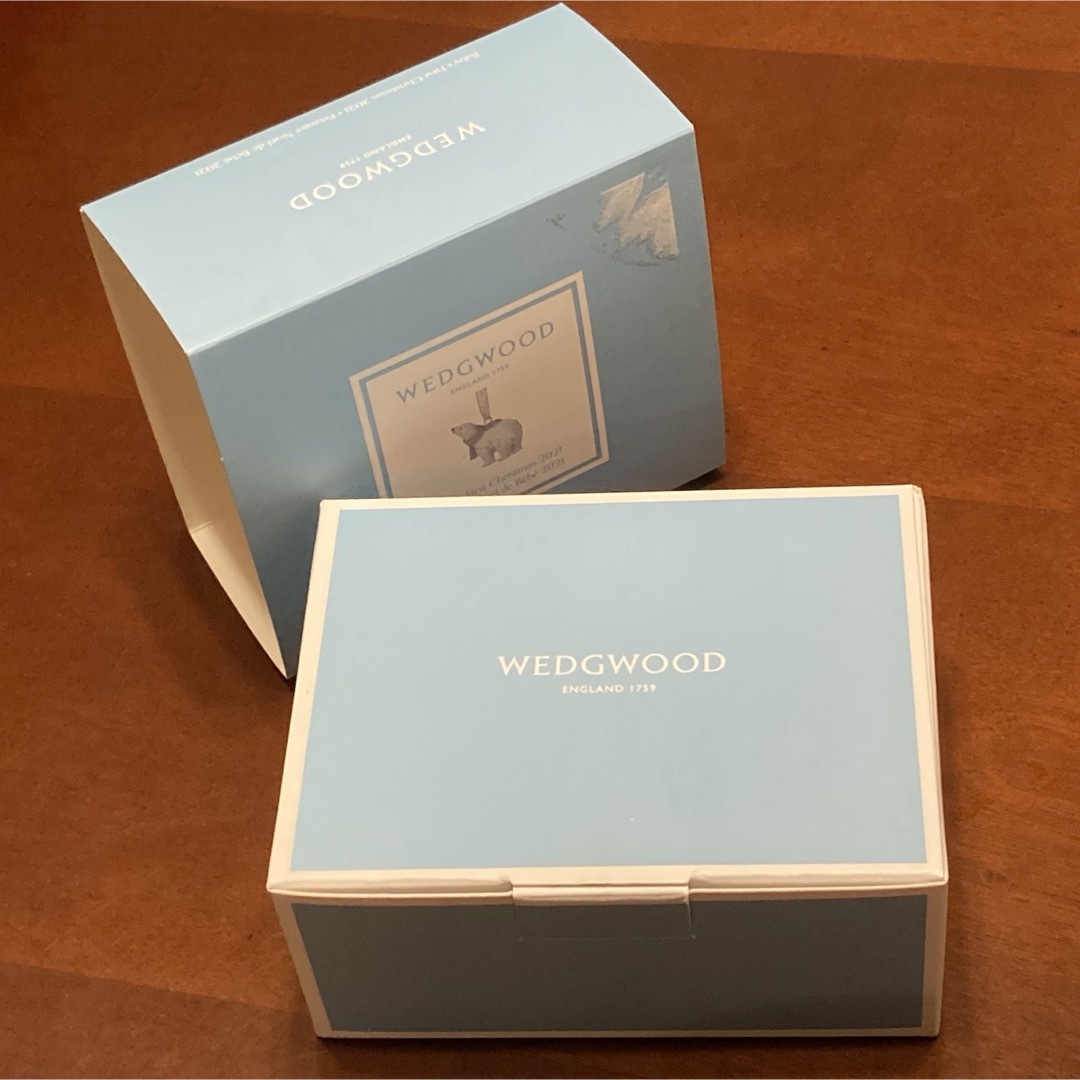 WEDGWOOD(ウェッジウッド)のウェッジウッド オーナメント2021 ベビー ファーストクリスマス ベア ピンク エンタメ/ホビーのおもちゃ/ぬいぐるみ(キャラクターグッズ)の商品写真