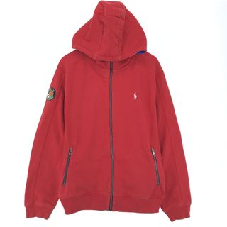 ラルフローレン(Ralph Lauren)の古着 ラルフローレン Ralph Lauren POLO RALPH LAUREN クッキーパッチ スウェットフルジップパーカー メンズXL /eaa409427(スウェット)