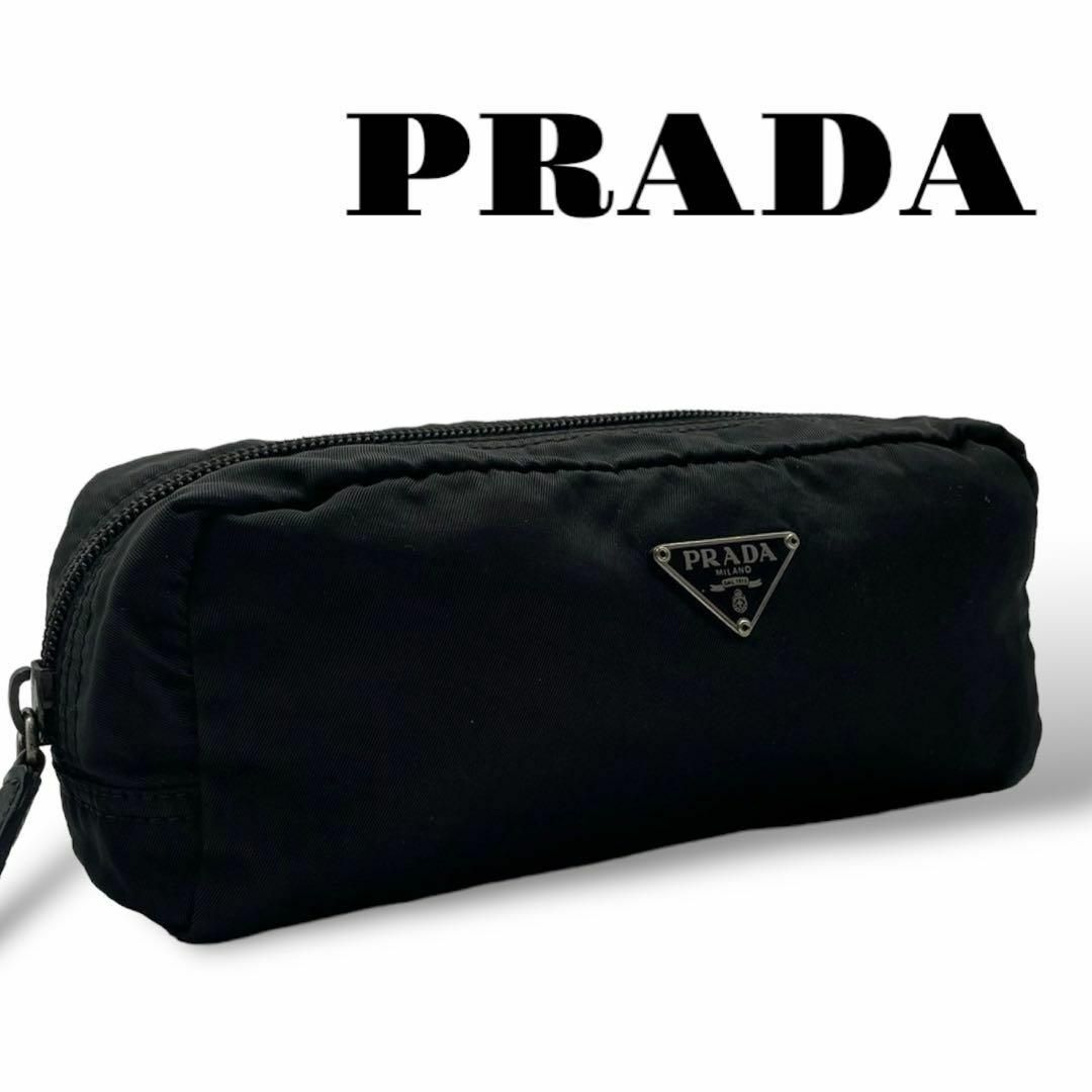 【美品】PRADA　プラダ　三角ロゴ　ポーチ　小物入れ　バニティ　レディース