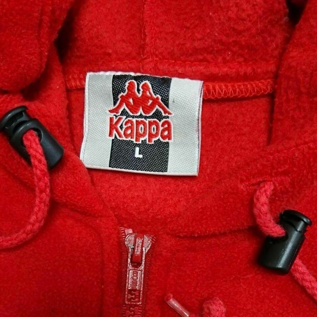 Kappa(カッパ)の90s kappa F/Z 肉厚フリースパーカー 赤 表記(L) メンズのトップス(パーカー)の商品写真