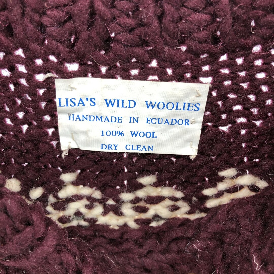 古着 LISA'S WILD WOOLIES 総柄 エクアドルニットセーター エクアドル製 メンズXL /eaa399610 メンズのトップス(ニット/セーター)の商品写真