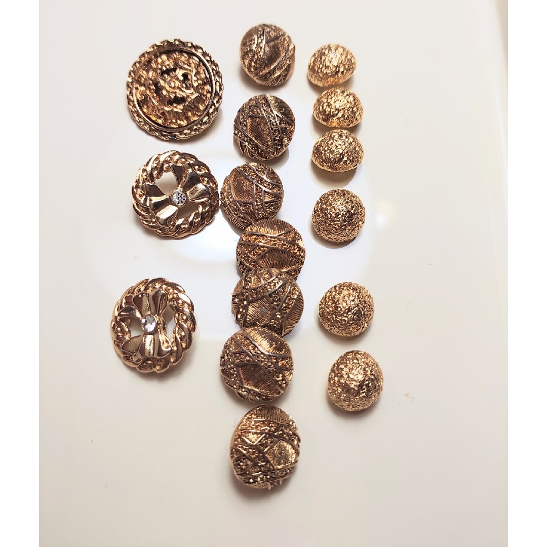 ゴールドボタンセット ハンドメイドの素材/材料(各種パーツ)の商品写真