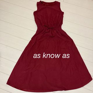 アズノウアズ(AS KNOW AS)のas know as ワンピース (ロングワンピース/マキシワンピース)