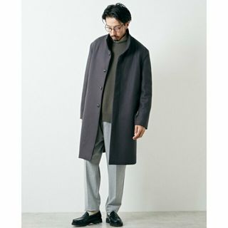 メンズメルローズ(MEN'S MELROSE)の【グレー】SUPER110'S メルトンスタンドカラーコート(その他)