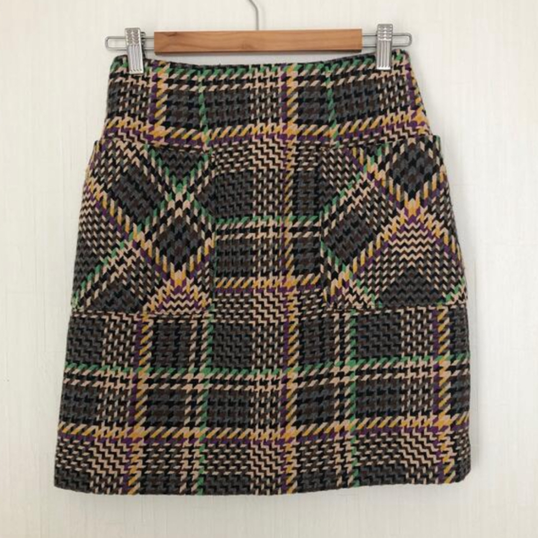 INDEX(インデックス)の【美品】Index ツイード　ミニスカート レディースのスカート(ミニスカート)の商品写真