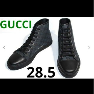 グッチ(Gucci)のGUCCI  GGキャンバス メンズ ハイカット スニーカー  ブラック(スニーカー)