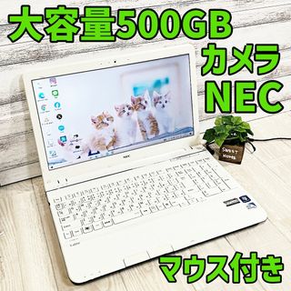 エヌイーシー(NEC)のお買い得品❗⭐初心者おすすめ✨大容量500GBカメラ付き❗NECノートパソコン❗(ノートPC)