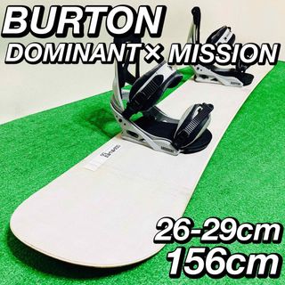 バートン(BURTON)の王道 バートン DOMINANT × mission スノーボード 初心者 (ボード)