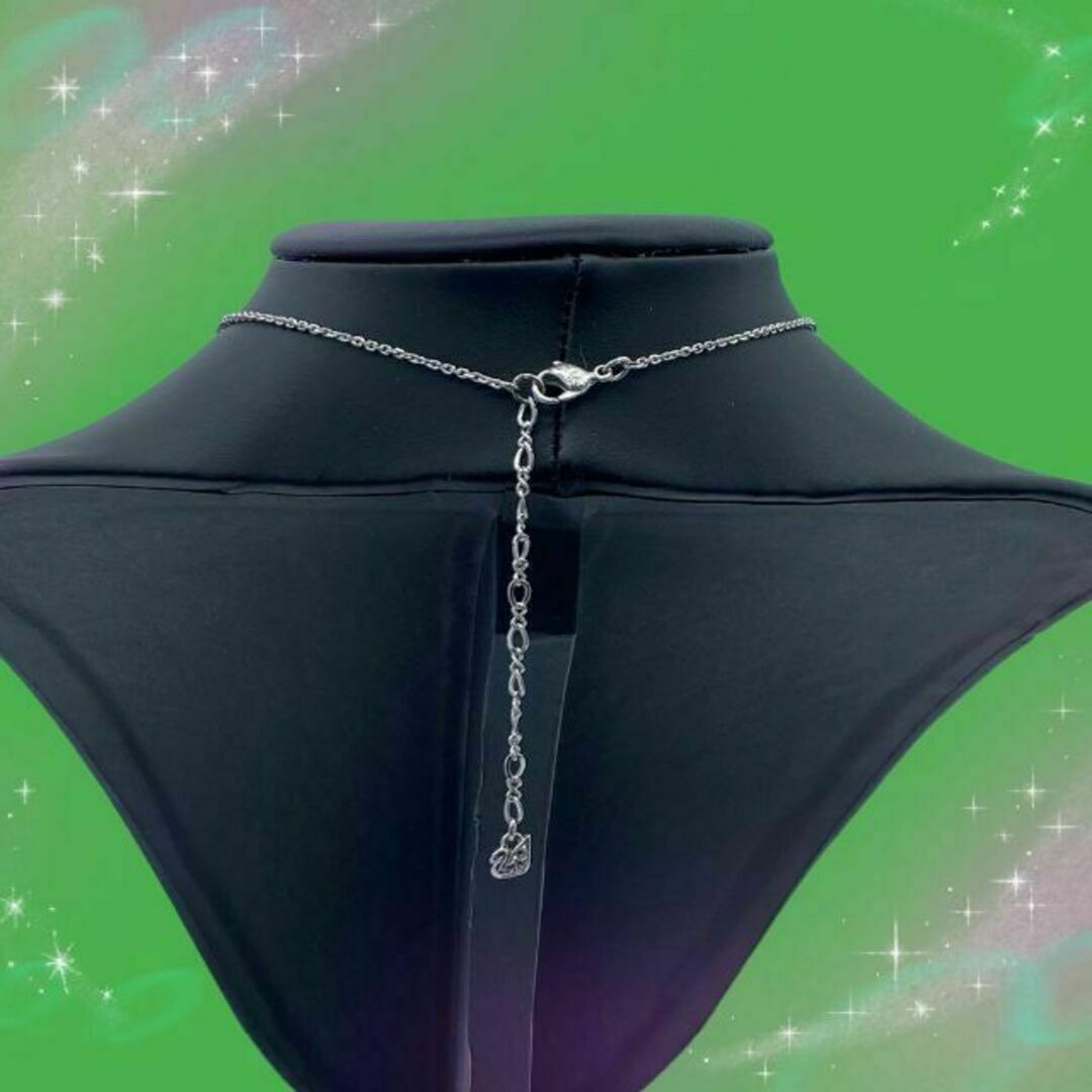 《美品》　スワロフスキー　ラインストーン　ダイヤ形　ネックレス全長 約47cm⭐︎付属品