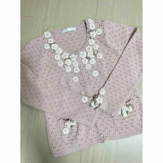 ピンクハウス(PINK HOUSE)の☆未使用　ピンクハウス ピンク 桜、うさぎ　モチーフ　カーディガン　ピンク系(カーディガン)