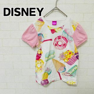 ディズニー(Disney)の【美品】ディズニープリンセス リボン付きTシャツ ピンク サイズ120(Tシャツ/カットソー)