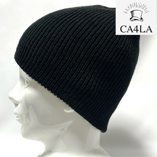 カシラ(CA4LA)の【超美品】CA4LA カシラ 日本製 通年着用可能シンプルスタイルニットビーニー(ニット帽/ビーニー)