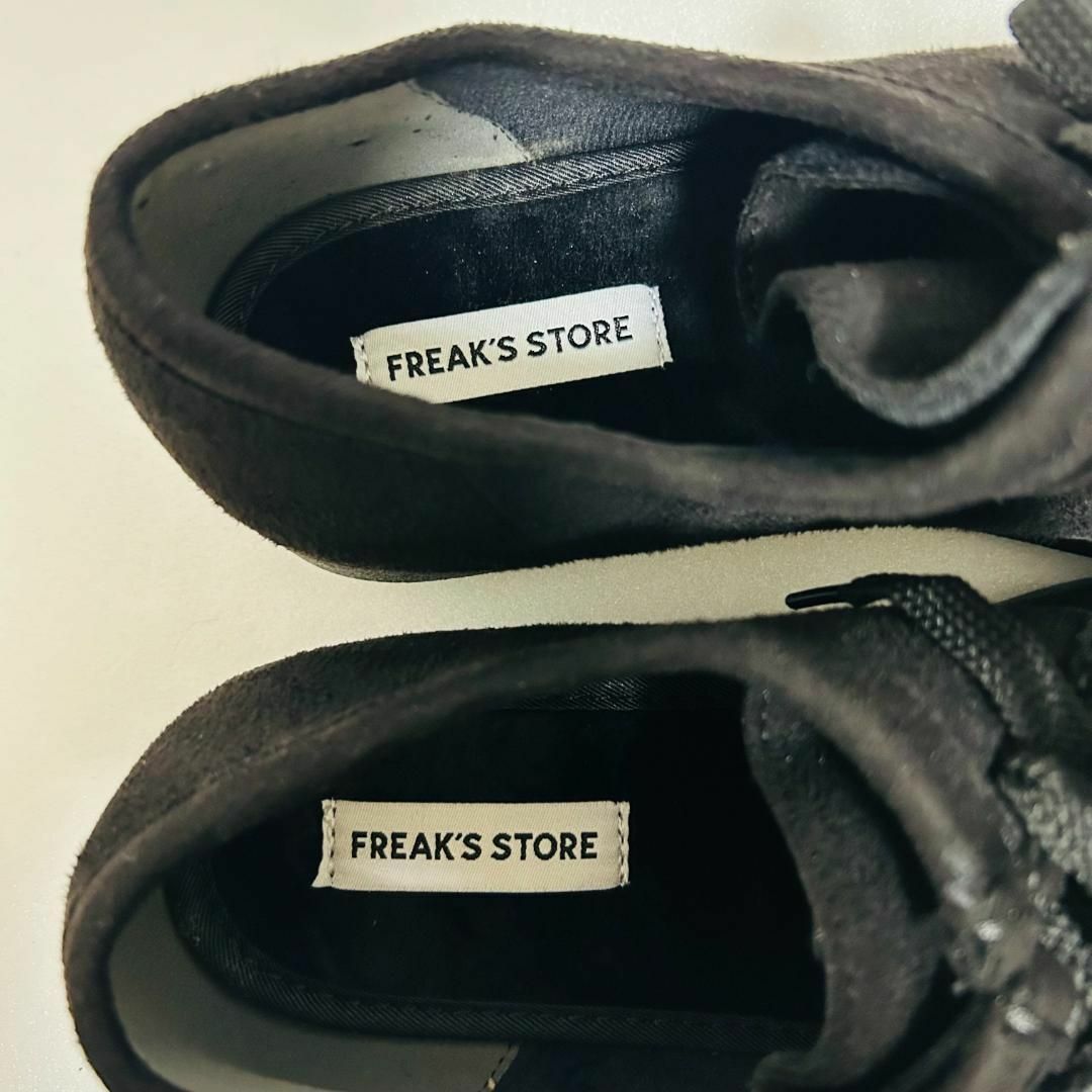 FREAK'S STORE(フリークスストア)の【美品】フリークスストア フェイクスエード モックシューズ ブラック 24cm レディースの靴/シューズ(スニーカー)の商品写真
