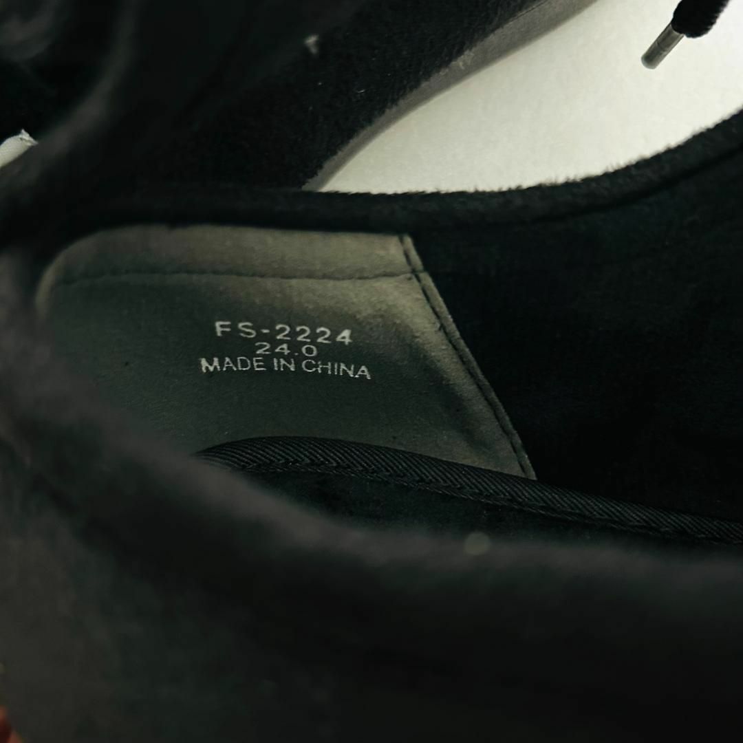 FREAK'S STORE(フリークスストア)の【美品】フリークスストア フェイクスエード モックシューズ ブラック 24cm レディースの靴/シューズ(スニーカー)の商品写真