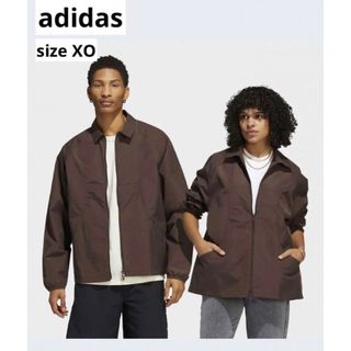 アディダス(adidas)のadidas アディダス　コーチジャケット　ブラウン　XO(ナイロンジャケット)