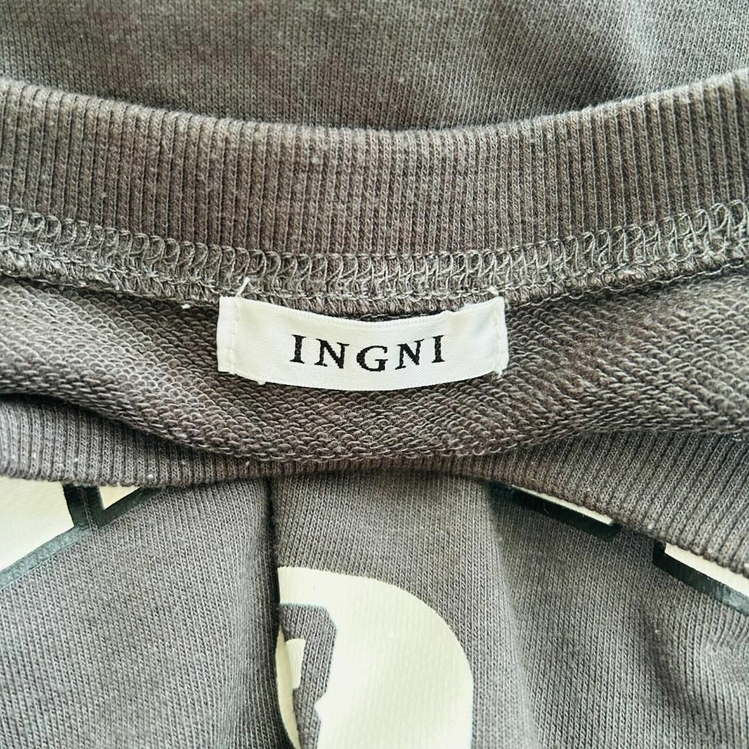 INGNI(イング)の【美品】INGNI イング スウェット ロゴT ダークグレー M レディースのトップス(トレーナー/スウェット)の商品写真