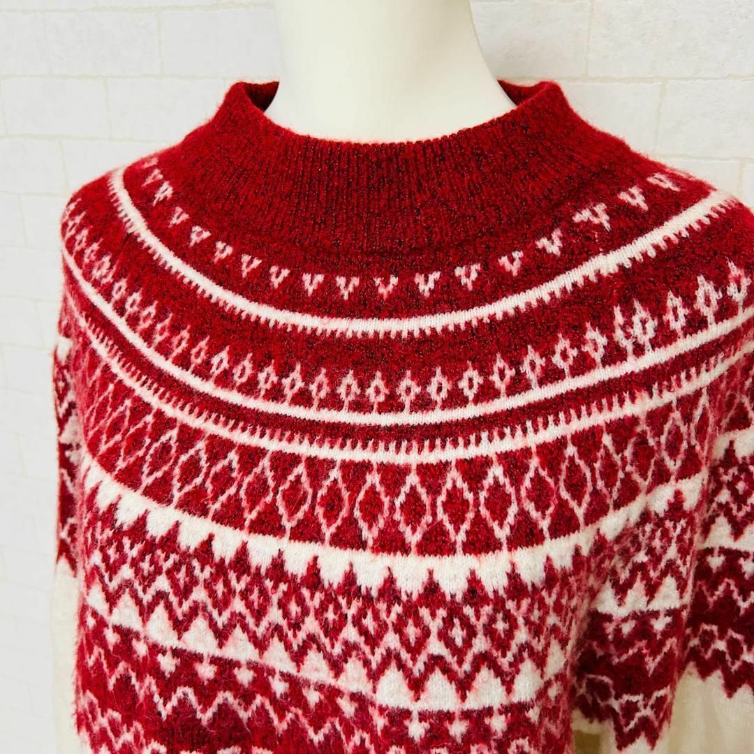 H&M(エイチアンドエム)の【美品】H&M エイチアンドエム ニット セーター クリスマスカラー M レディースのトップス(ニット/セーター)の商品写真