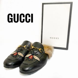 グッチ(Gucci)の【レア】GUCCI プリンスタウン 蜂 刺繍 ワッペン ローファー メンズ 7(スリッポン/モカシン)