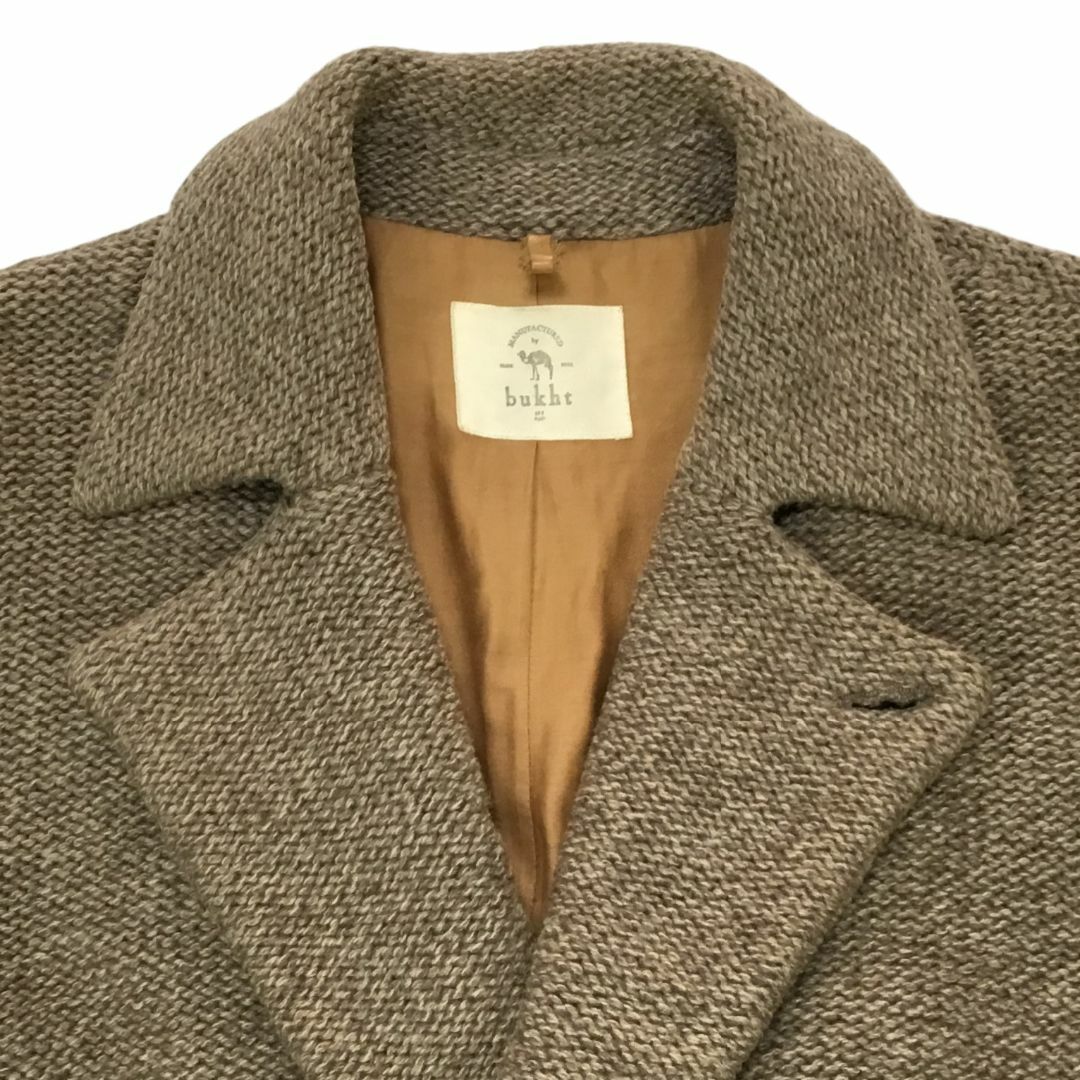 bukht ブフト チェスタータイプ肉厚ニットツイードアフガンコート M bukht ブフト チェスタータイプ肉厚ニットツイードアフガンコート M