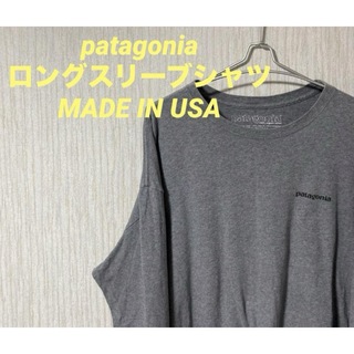 パタゴニア(patagonia)のpatagonia(パタゴニア)ロングスリーブシャツ★USA製★バックプリント有(Tシャツ/カットソー(七分/長袖))