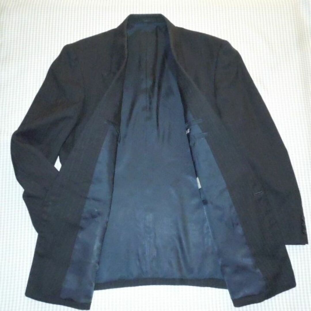 ヴィンテージ テーラードジャケット ダブル 90’s 古着 ネイビー メンズ  メンズのスーツ(スーツジャケット)の商品写真