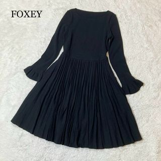 フォクシー(FOXEY)の【未使用級】フォクシー フレアワンピース 40179 Knit Dress 40(ロングワンピース/マキシワンピース)