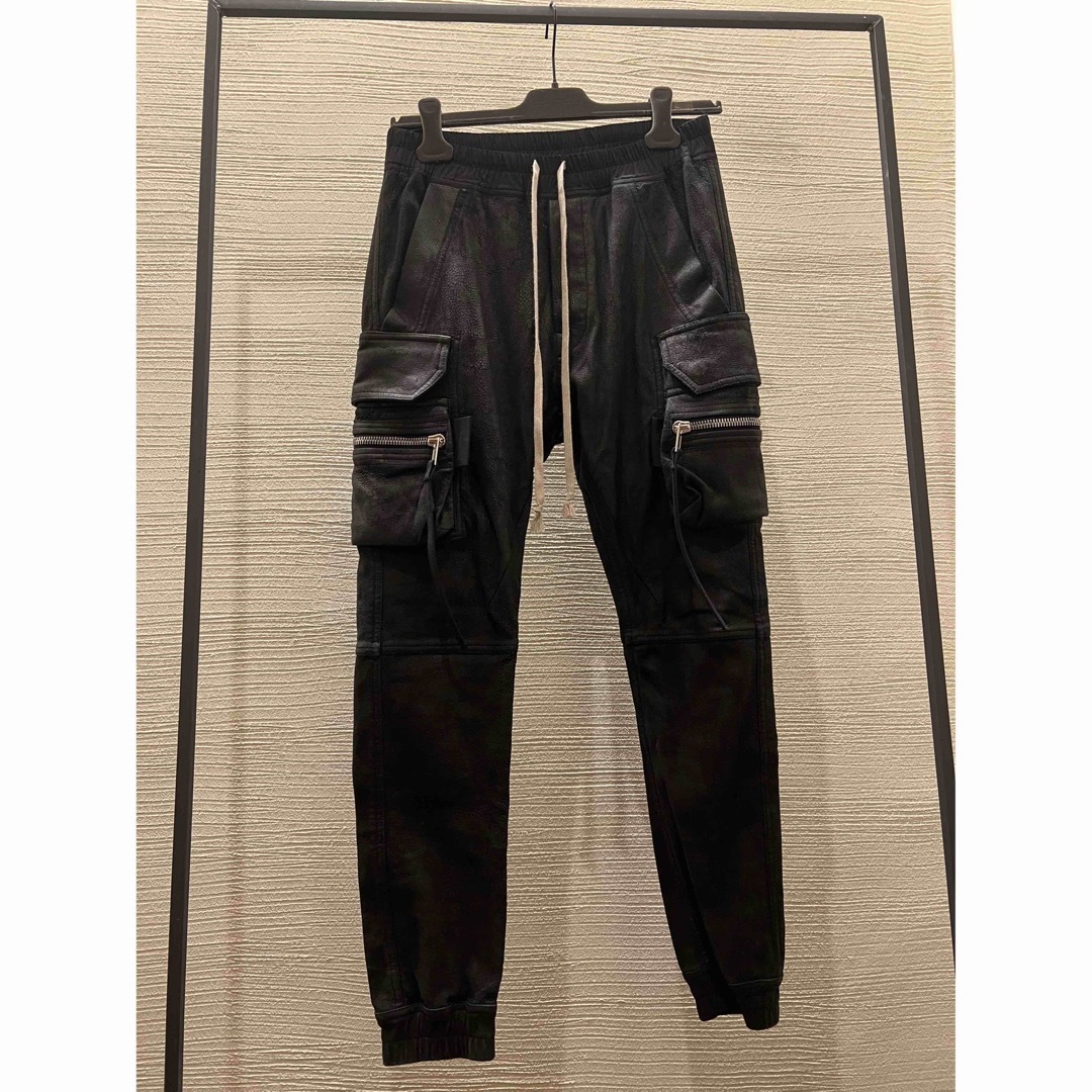 rick owens リックオウエンス  カーゴジョグ　レザーパンツ　48パンツ