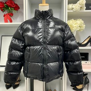 セリーヌ(celine)の8968 セリーヌ ロゴ ダウンジャケット アウター メンズ ナイロン ブラック(ダウンジャケット)