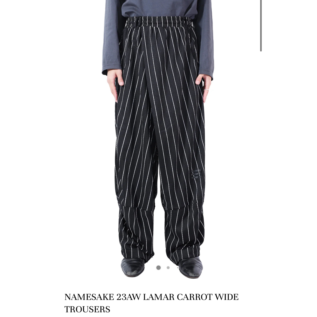 パンツnamesake 23aw lamar carrot wide trousers