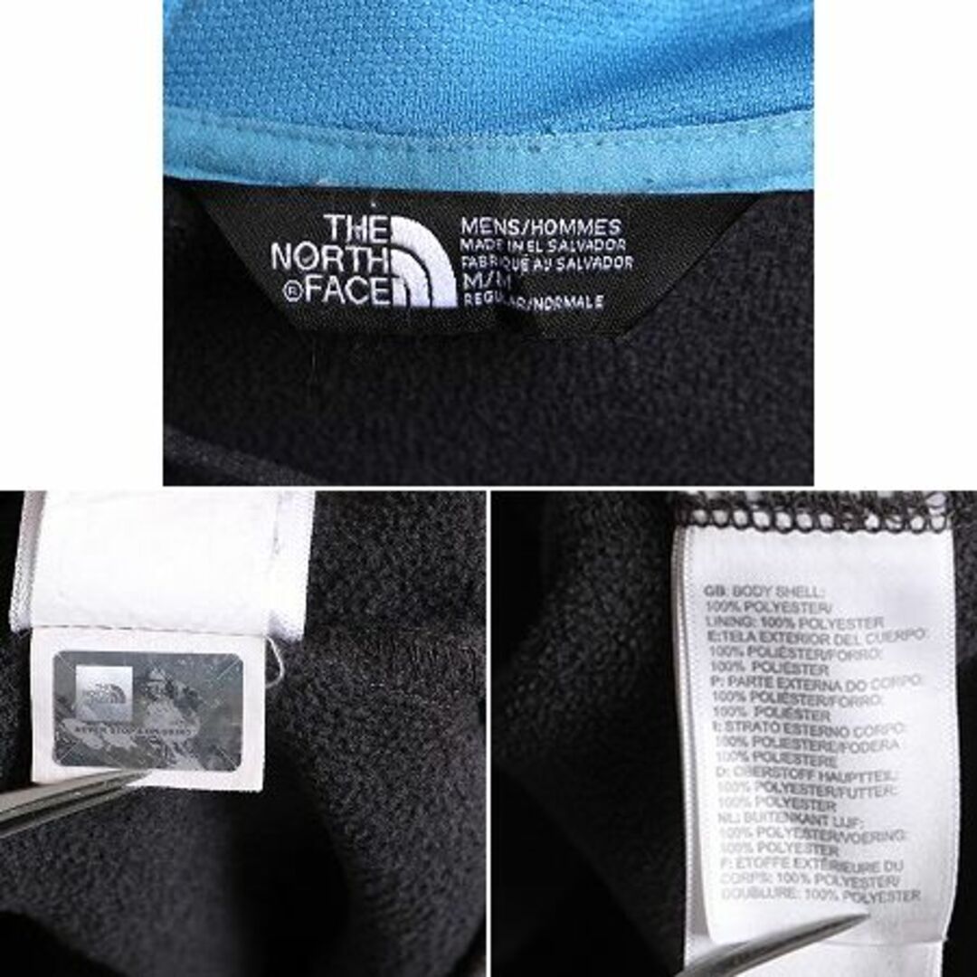 メンズノースフェイス プリント フード パーカー メンズ M  The North Face アウトドア ジャージ 素材 ストレッチ プルオーバー 薄手 2トーン