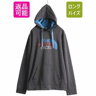 ザノースフェイス(THE NORTH FACE)のノースフェイス プリント フード パーカー メンズ M 古着 The North Face アウトドア ジャージ 素材 ストレッチ プルオーバー 薄手 2トーン(パーカー)