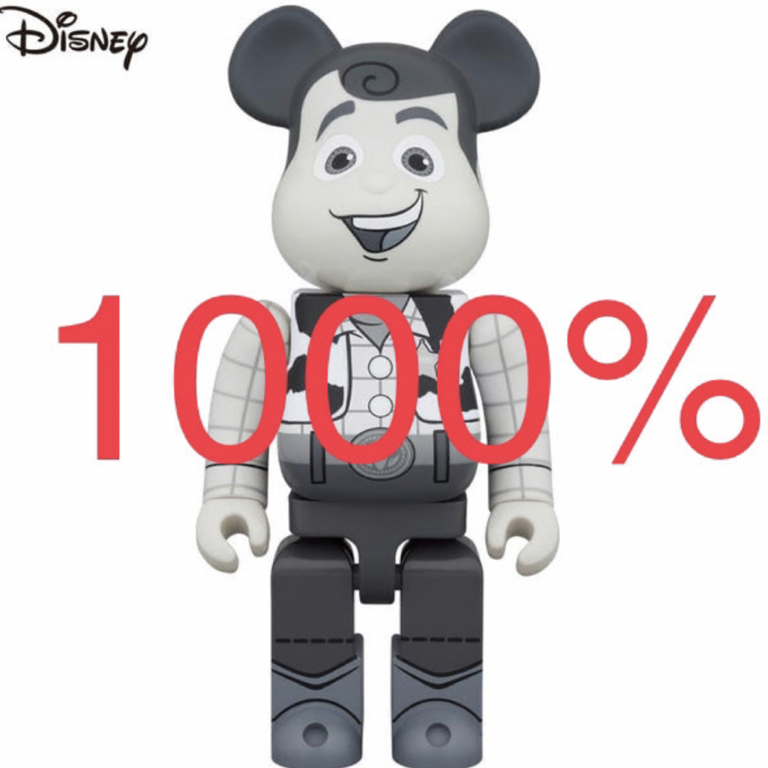 MEDICOM TOY - BE@RBRICK WOODY B&W Ver. 1000％