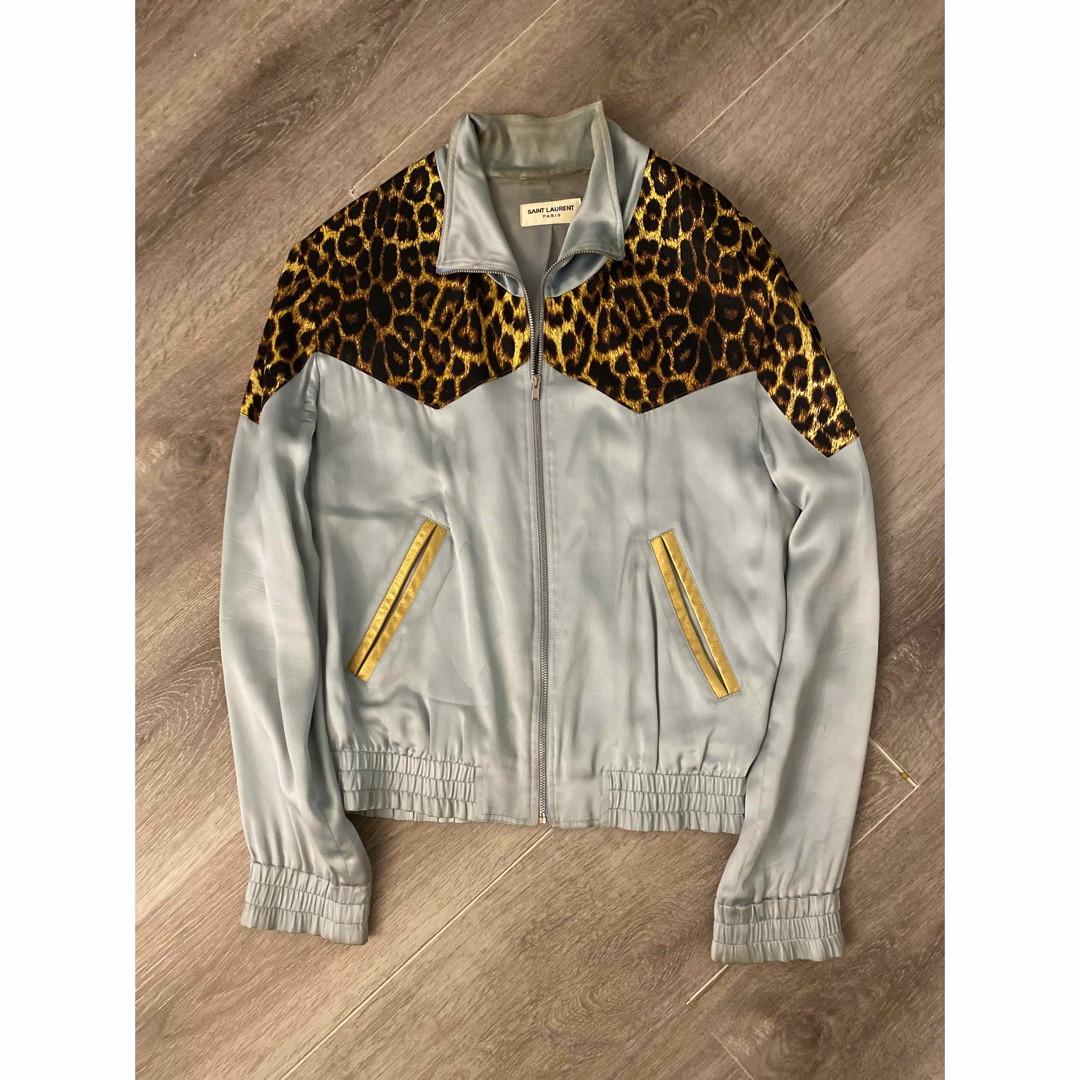 サンローランパリ 16SS レオパード切り替えジャケット サンローランパリ 16SS レオパード切り替えジャケット