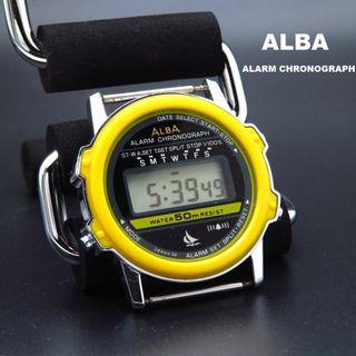 セイコー(SEIKO)のALBA アラームクロノグラフ デジタル腕時計 (腕時計(デジタル))