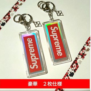 シュプリーム(Supreme)の★Supreme★ホログラムトランプ２枚と★トランプチャーム付★キーホルダー(キーホルダー)